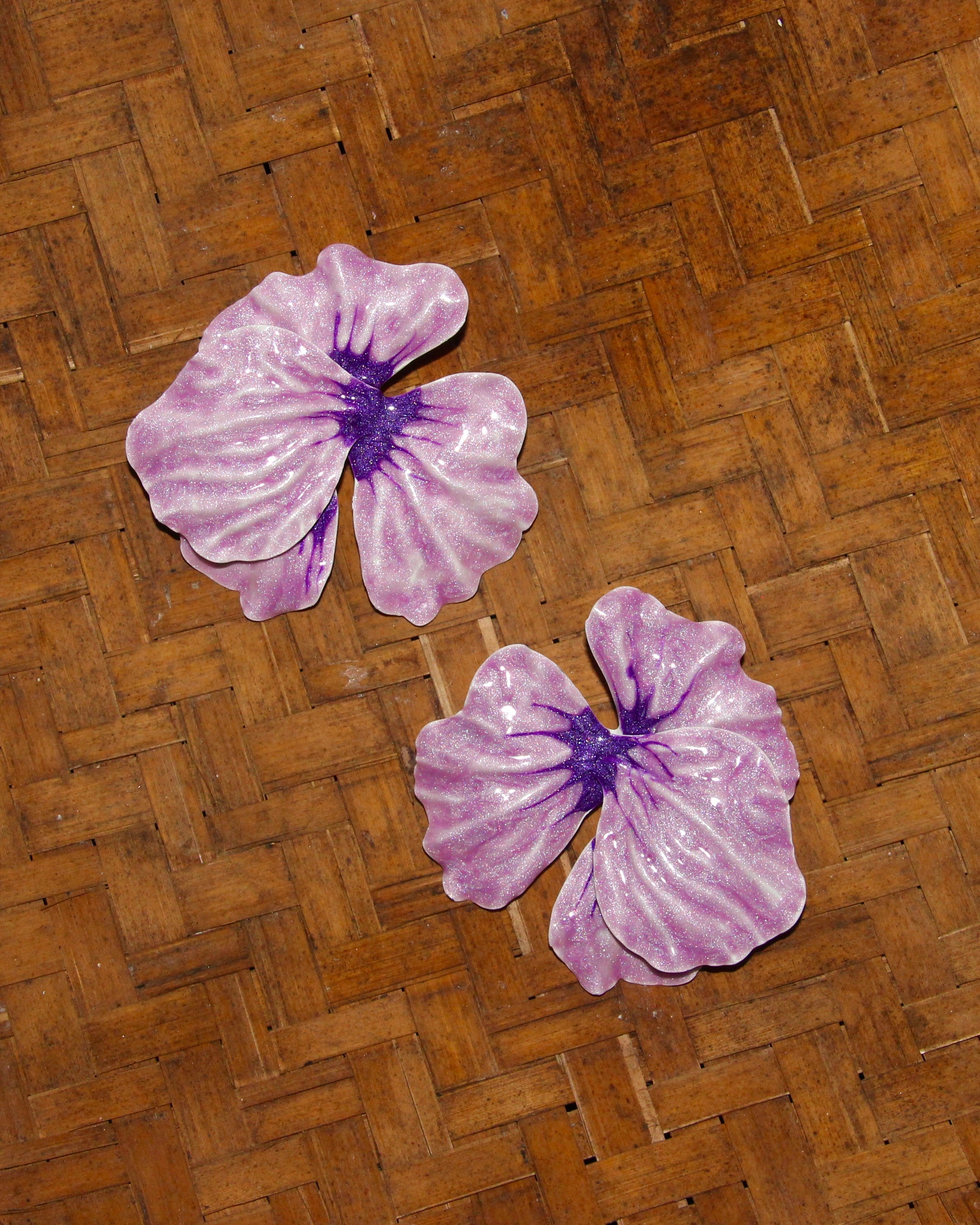 BOUCLES D'OREILLES MAUVE